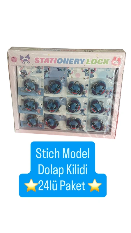 STİTCH FİGÜRLÜ KİLİT / 24LÜ STANT